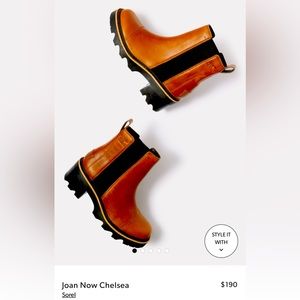 Sorel Joan Now Chelsea Lug Sole Waterproof Boots 8.5